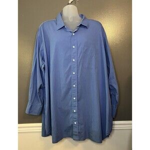 Individualized Shirts Rochester Big & Tall Dress Shirt Mens 3XL Blue Button Down